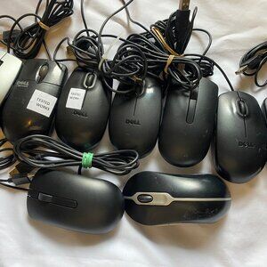 Lot of 9 DELL Standard Optical USB Mouses All Working , Wholesale